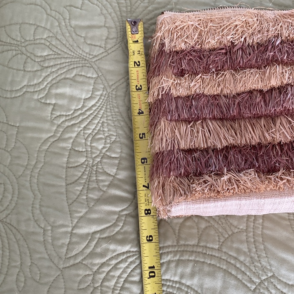 KAYU Pinata Neutral Fringe Oversized Straw Clutch - Picture 8 of 9